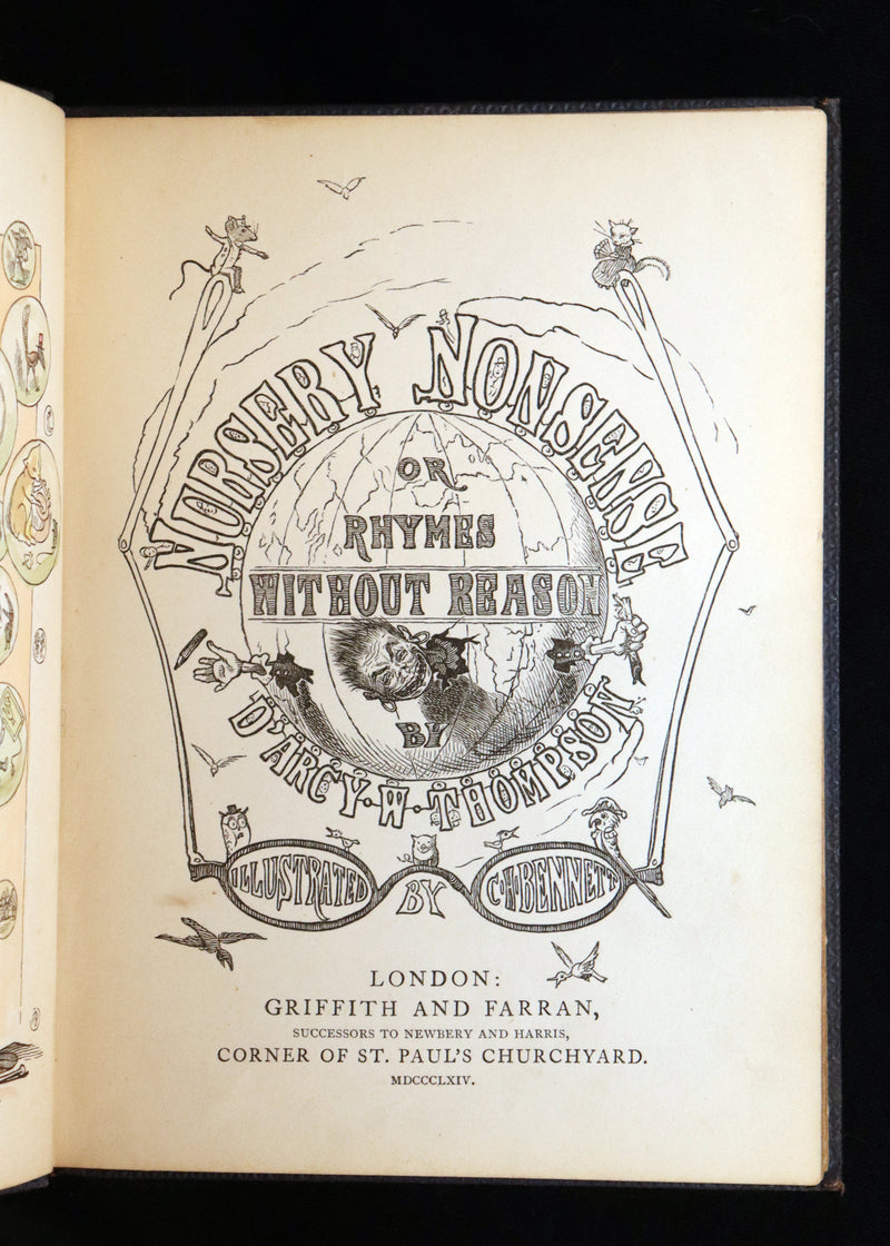 1864 First Edition - Nursery Nonsense; or, Rhymes Without Reason, Illustrated