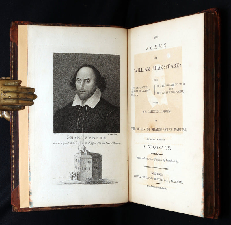 1798 Scarce Book - The Poems of William Shakespeare, Shakspeare' Fables Origin
