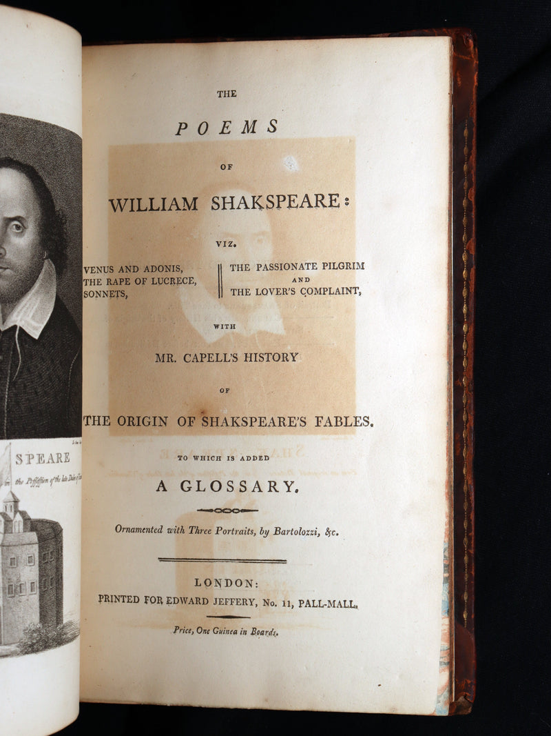 1798 Scarce Book - The Poems of William Shakespeare, Shakspeare' Fables Origin