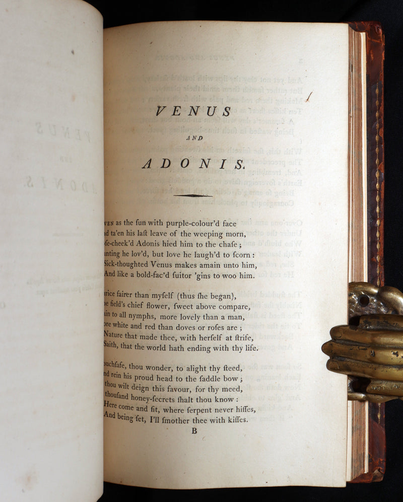 1798 Scarce Book - The Poems of William Shakespeare, Shakspeare' Fables Origin