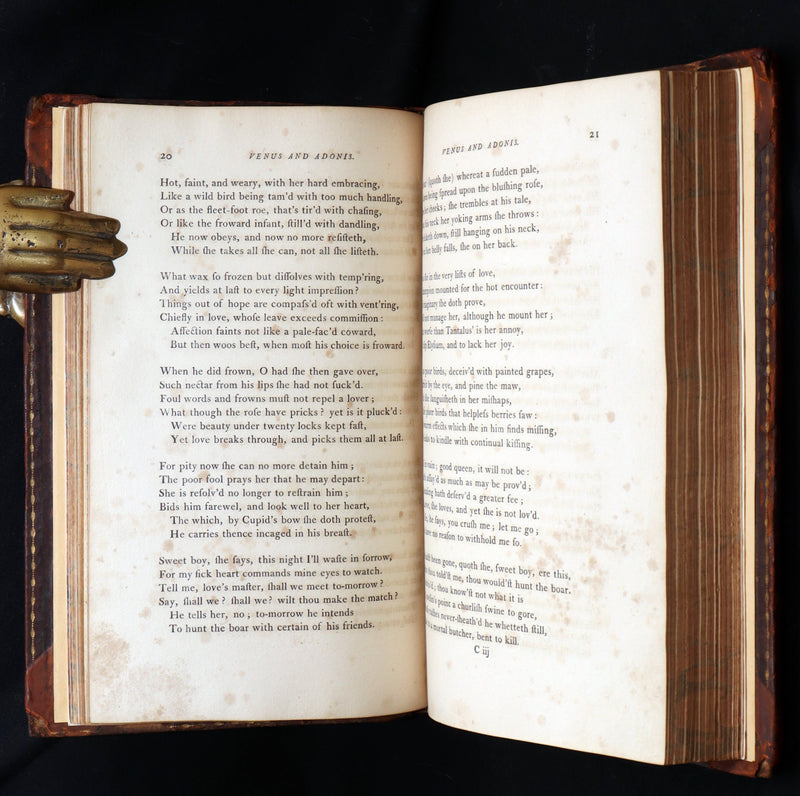 1798 Scarce Book - The Poems of William Shakespeare, Shakspeare' Fables Origin