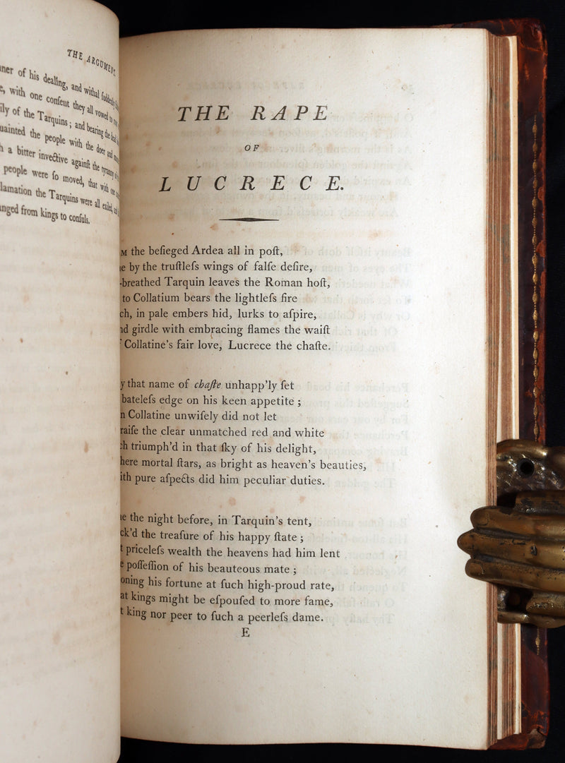 1798 Scarce Book - The Poems of William Shakespeare, Shakspeare' Fables Origin