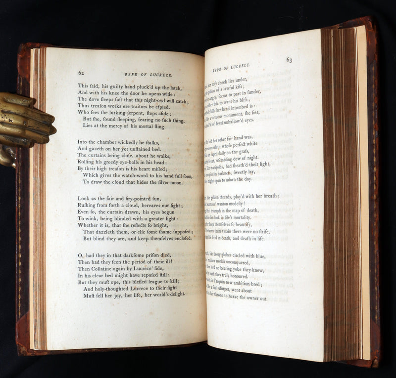 1798 Scarce Book - The Poems of William Shakespeare, Shakspeare' Fables Origin
