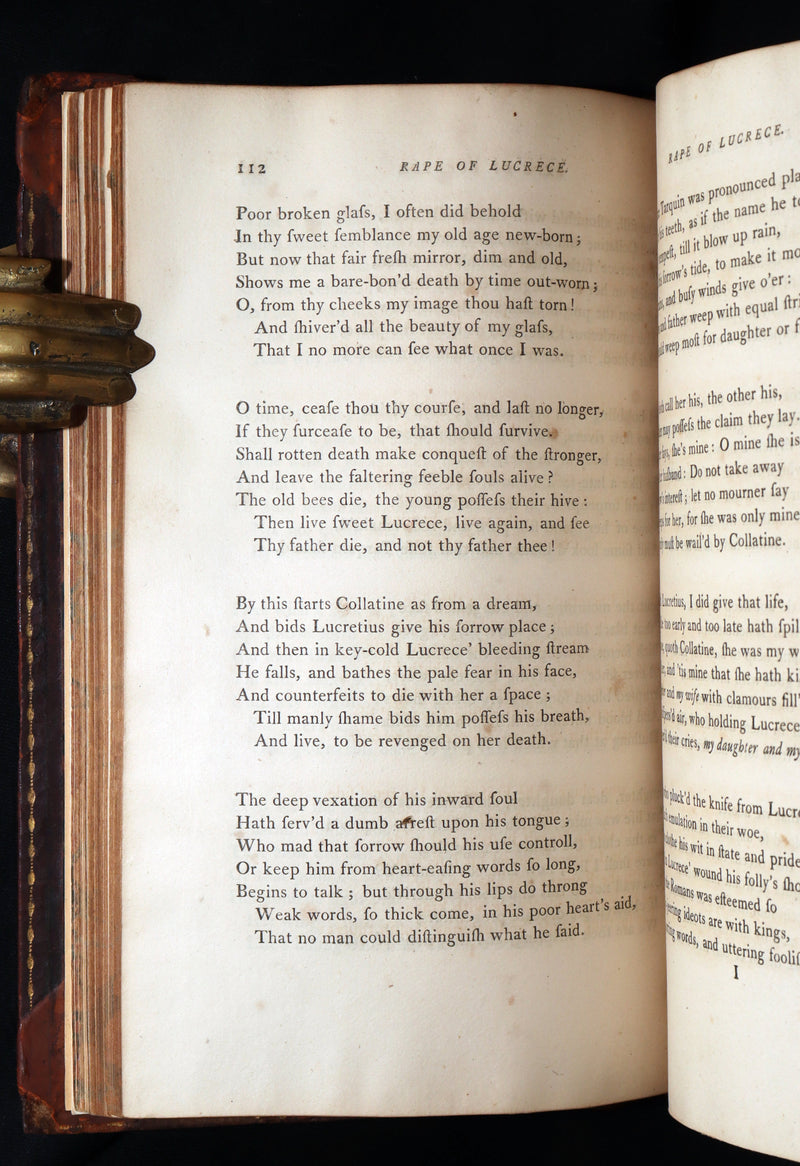 1798 Scarce Book - The Poems of William Shakespeare, Shakspeare' Fables Origin