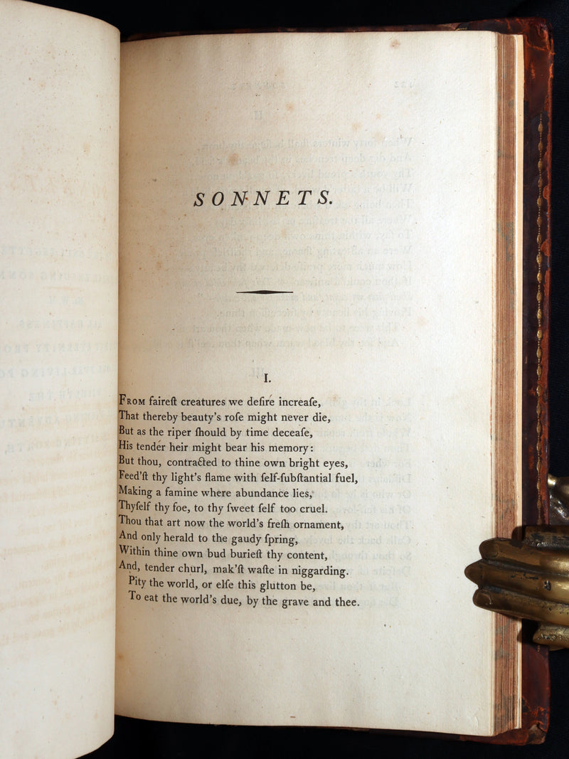 1798 Scarce Book - The Poems of William Shakespeare, Shakspeare' Fables Origin