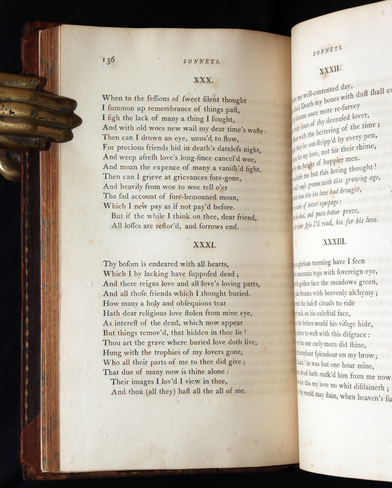 1798 Scarce Book - The Poems of William Shakespeare, Shakspeare' Fables Origin