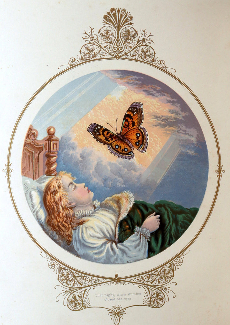 1870 Scarce Victorian Book - Fairy Mary’s Dream by A.F.L., illustrated in Color