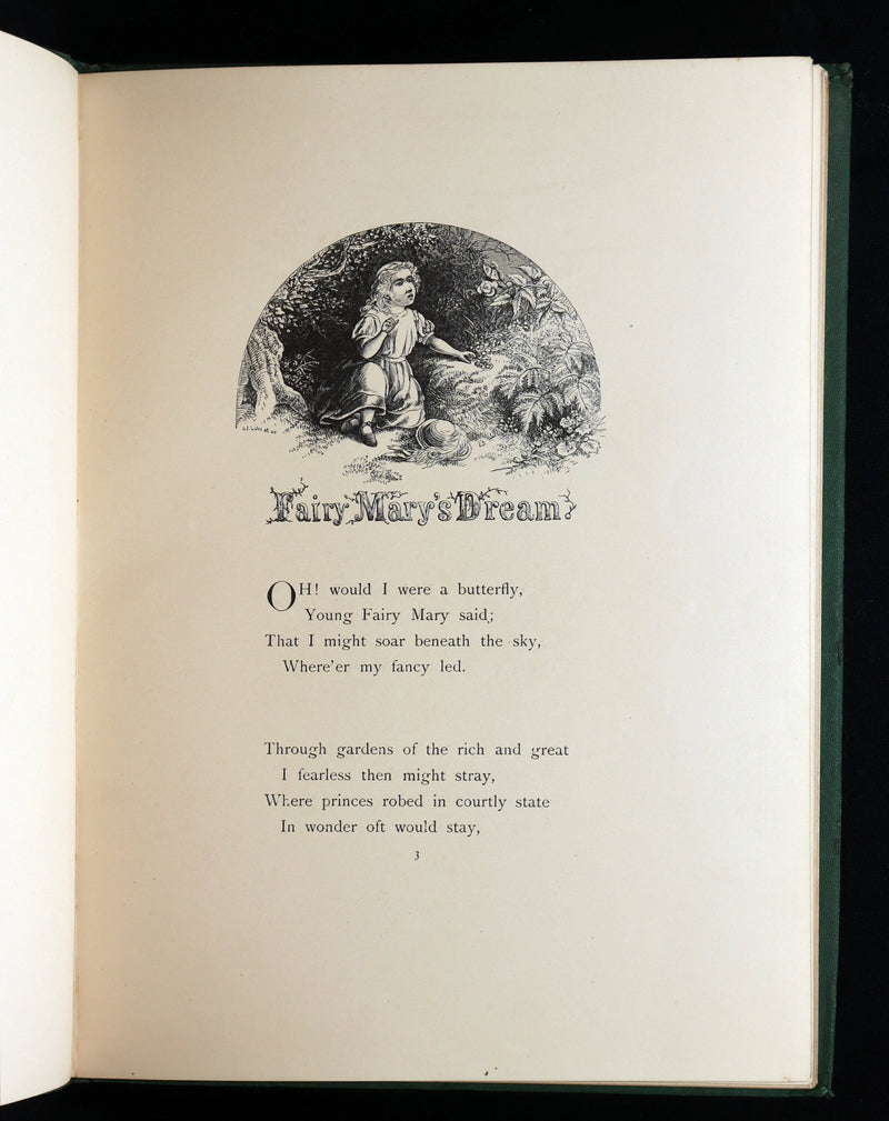 1870 Scarce Victorian Book - Fairy Mary’s Dream by A.F.L., illustrated in Color