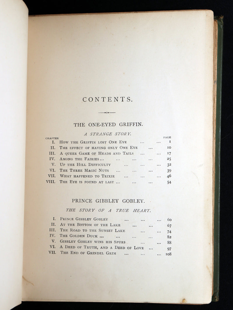 1897 Rare First Edition - The One-Eyed Griffin and Other Fairy Stories