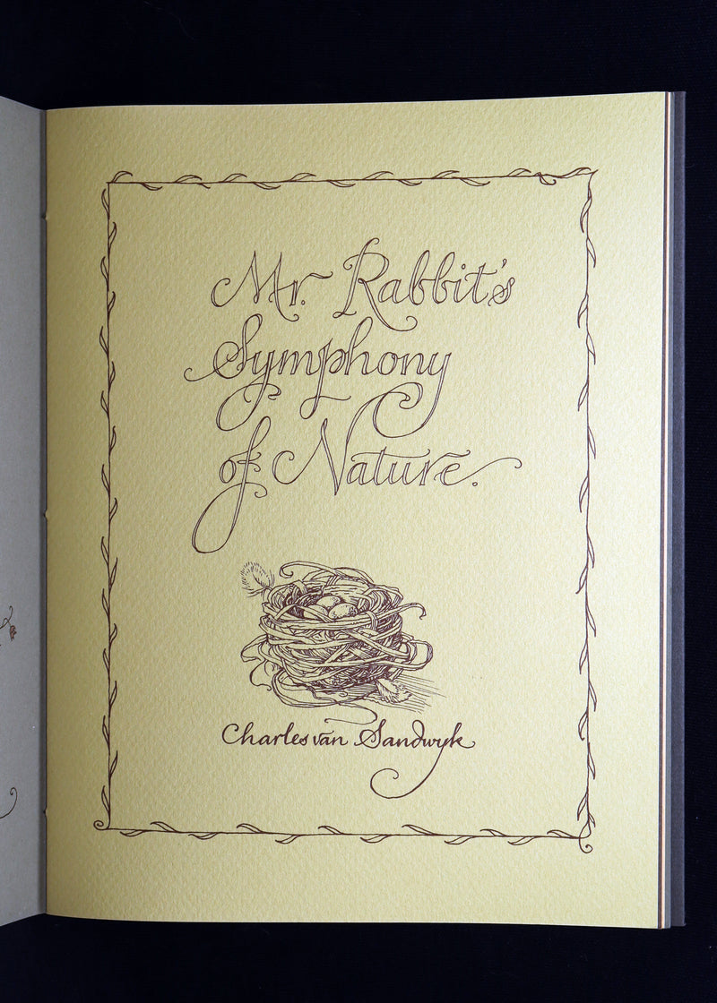 2008 Rare Signed 1stED - Mr. Rabbit's Symphony of Nature by Charles van Sandwyk