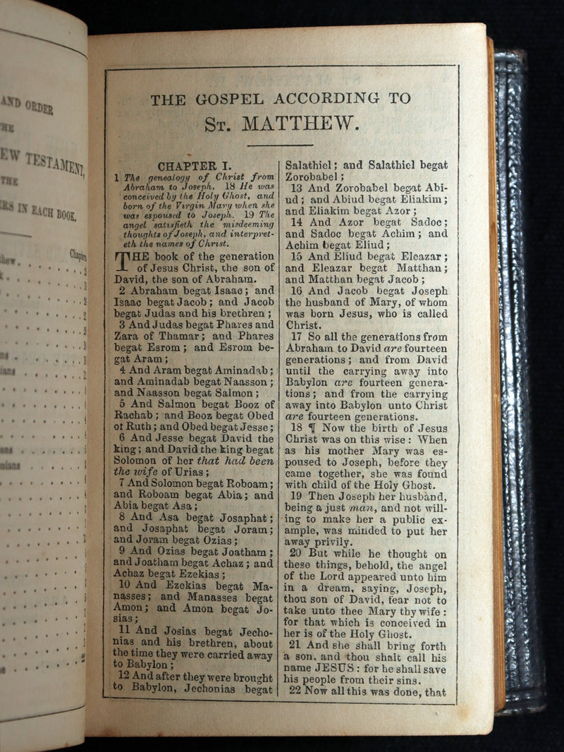 1860 Scarce Wallet Bible - New Testament of Our Lord and Saviour Jesus Christ