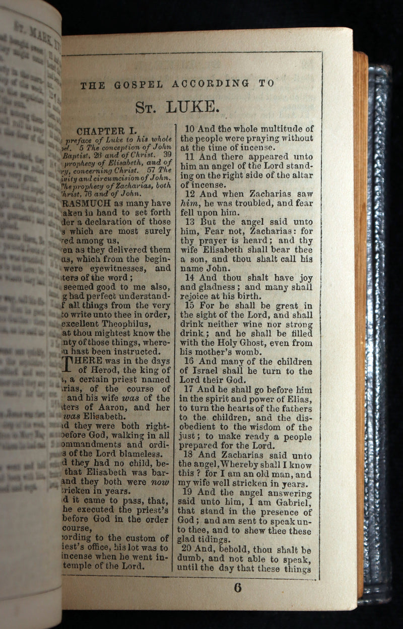1860 Scarce Wallet Bible - New Testament of Our Lord and Saviour Jesus Christ
