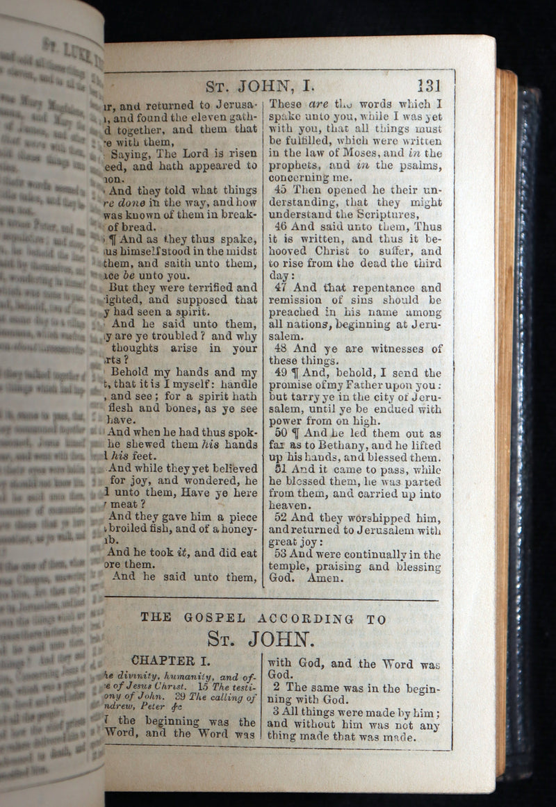 1860 Scarce Wallet Bible - New Testament of Our Lord and Saviour Jesus Christ