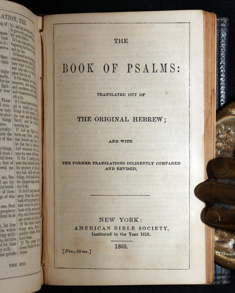 1860 Scarce Wallet Bible - New Testament of Our Lord and Saviour Jesus Christ