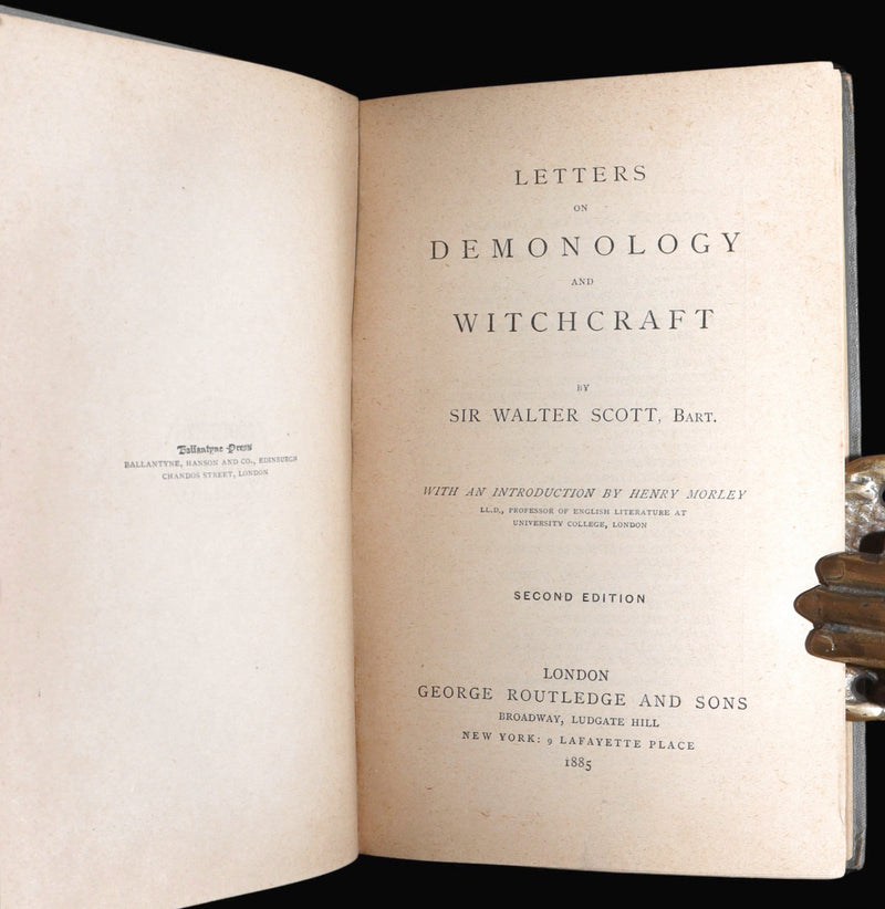 1885 Rare Book - Demonology and Witchcraft, Witches and Fairies by Walter Scott
