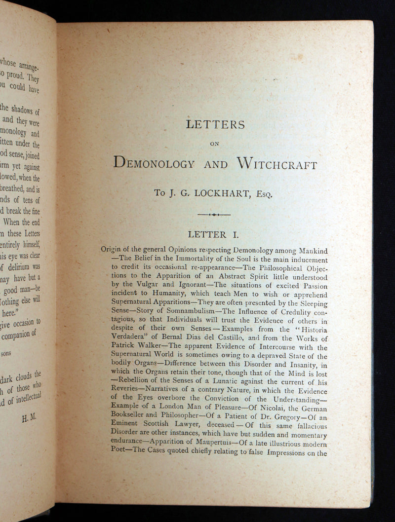1885 Rare Book - Demonology and Witchcraft, Witches and Fairies by Walter Scott
