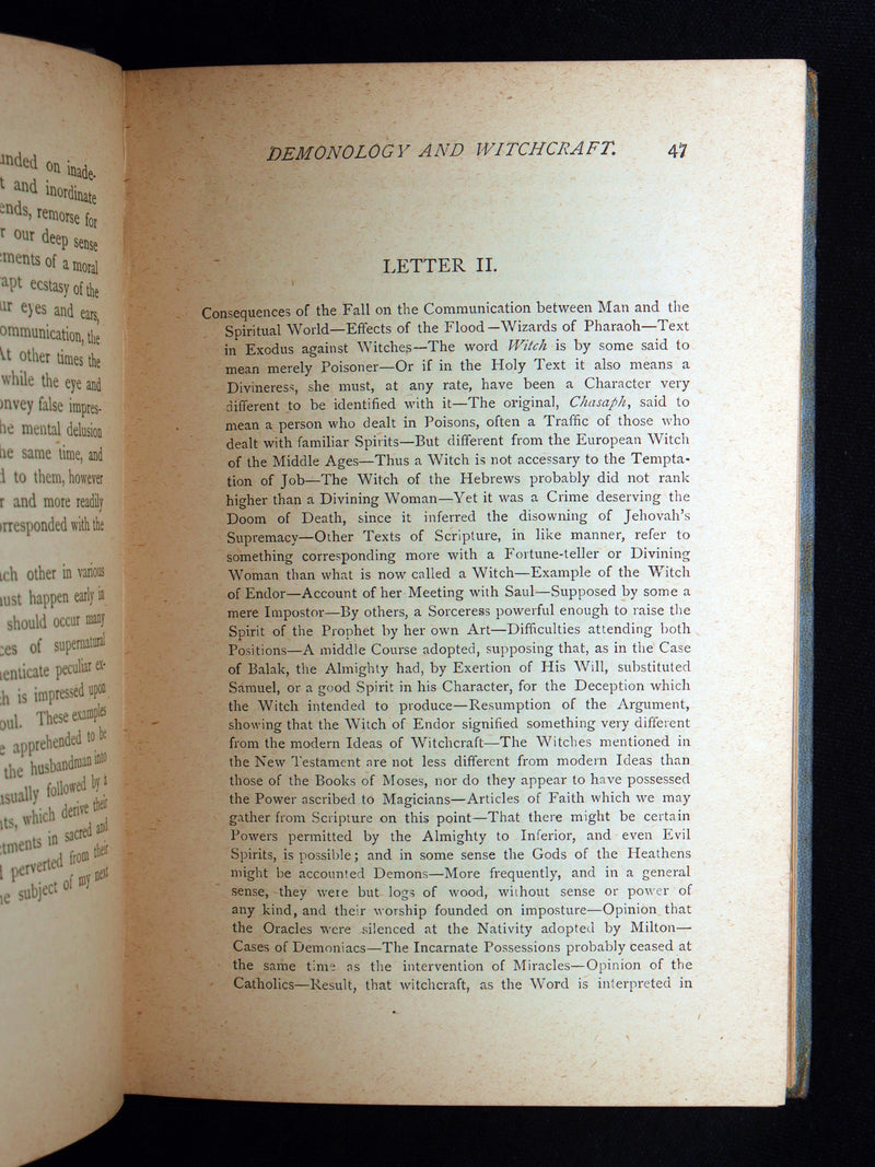 1885 Rare Book - Demonology and Witchcraft, Witches and Fairies by Walter Scott