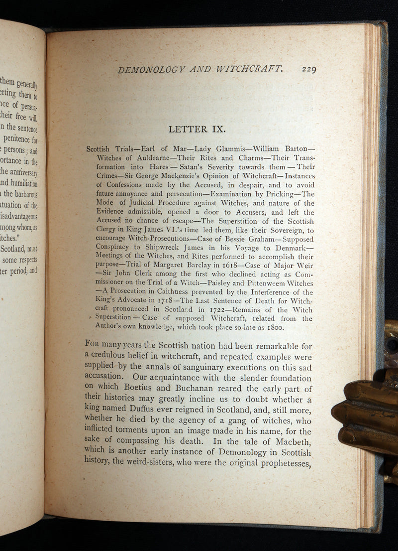 1885 Rare Book - Demonology and Witchcraft, Witches and Fairies by Walter Scott