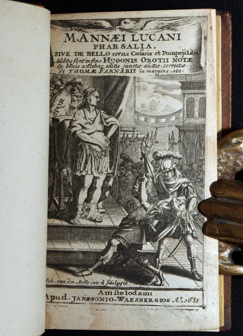 1681 Rare - Lucan's Pharsalia, Civil war between Julius Caesar and the Senate
