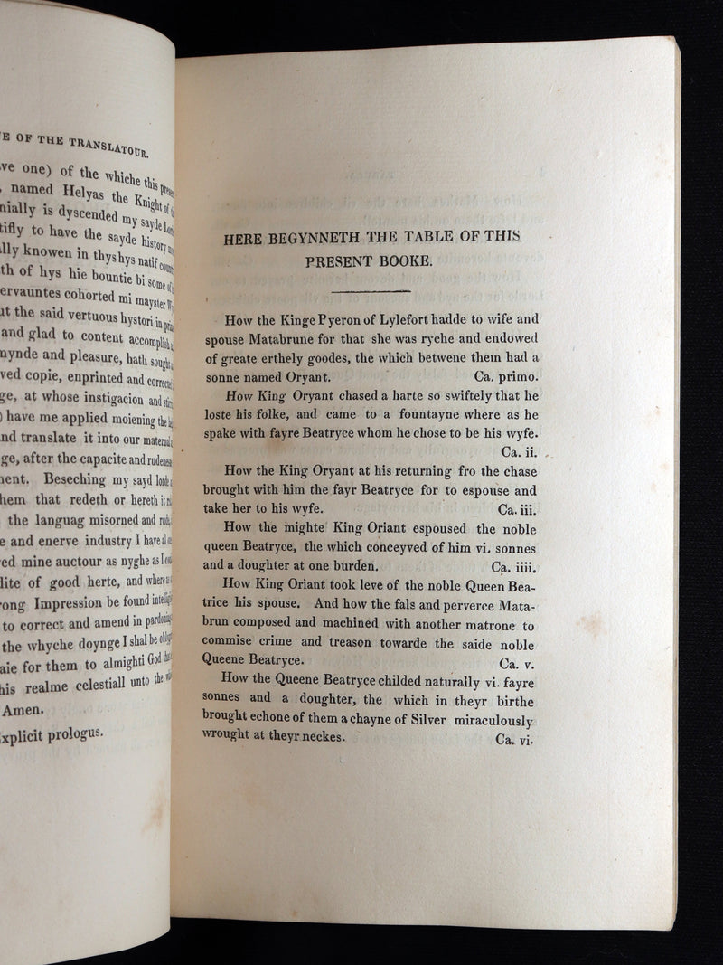 1827 Scarce Medieval Romance - The History of Helyas, Knight of the Swan
