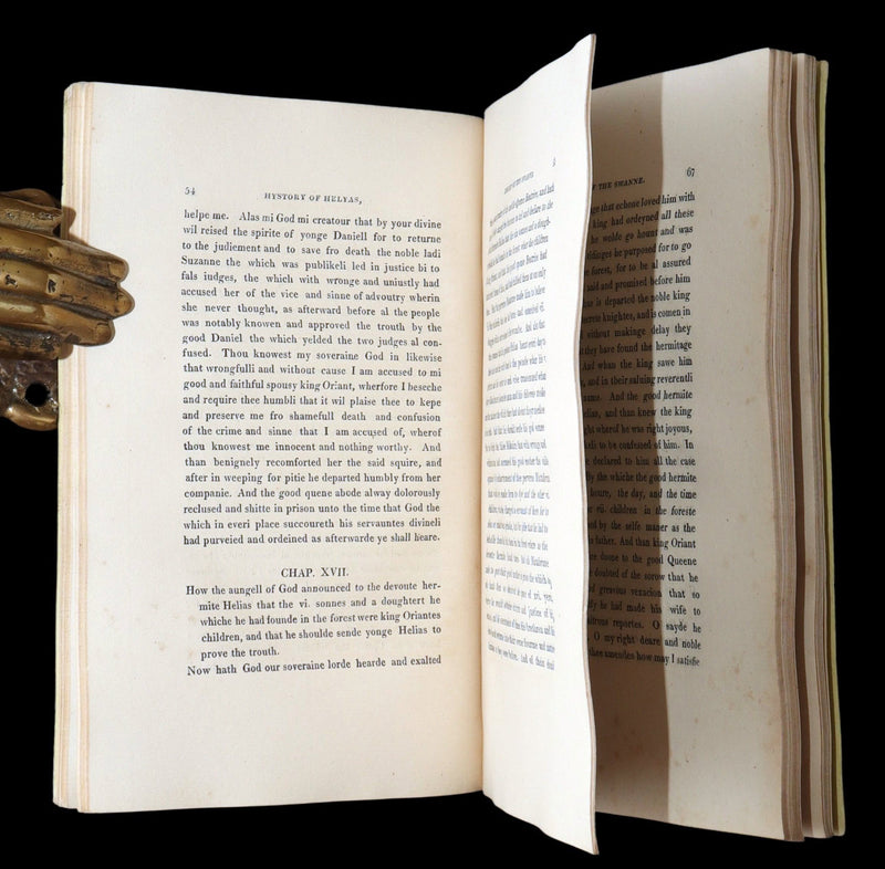 1827 Scarce Medieval Romance - The History of Helyas, Knight of the Swan