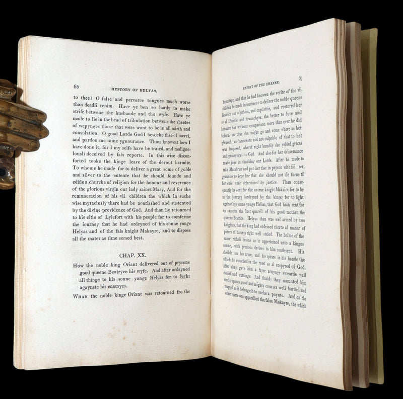 1827 Scarce Medieval Romance - The History of Helyas, Knight of the Swan