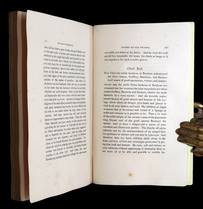 1827 Scarce Medieval Romance - The History of Helyas, Knight of the Swan