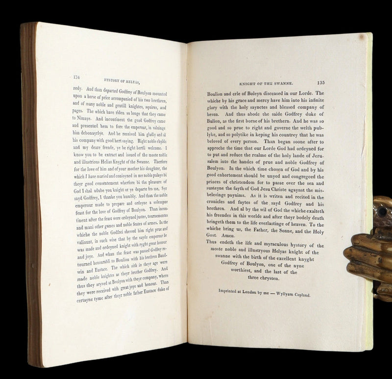 1827 Scarce Medieval Romance - The History of Helyas, Knight of the Swan