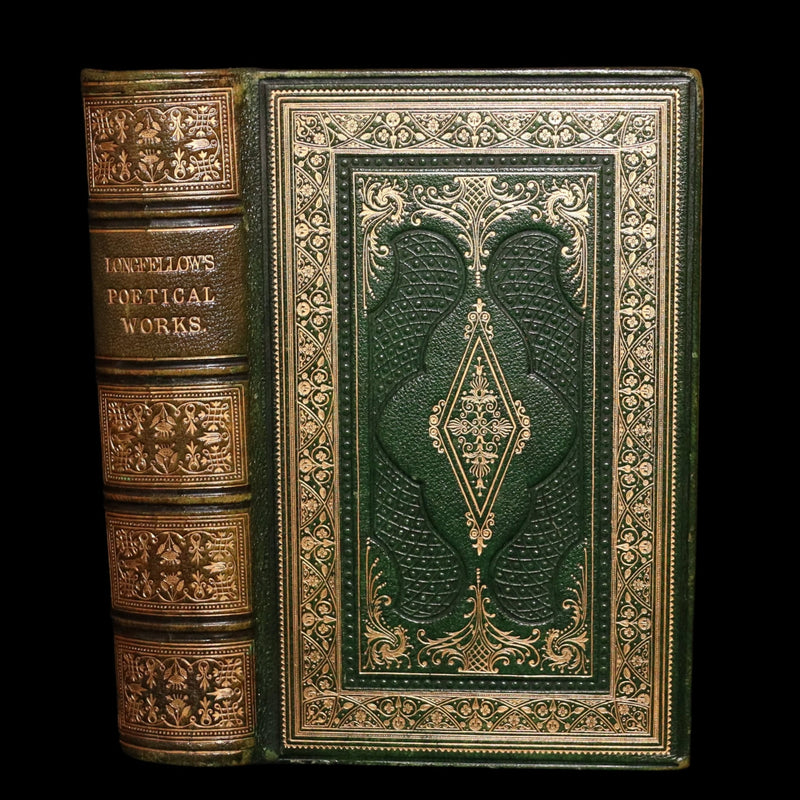 1864 Rare Book - The Poetical Works of Henry Wadsworth Longfellow, Illustrated