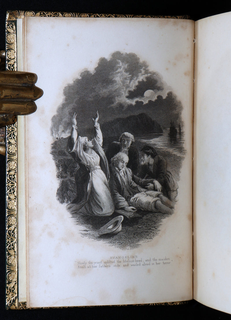 1864 Rare Book - The Poetical Works of Henry Wadsworth Longfellow, Illustrated