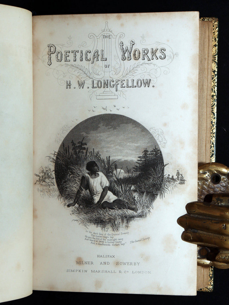 1864 Rare Book - The Poetical Works of Henry Wadsworth Longfellow, Illustrated