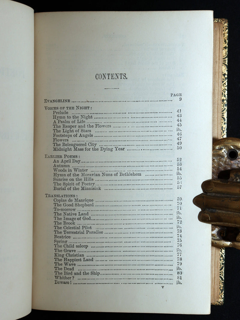 1864 Rare Book - The Poetical Works of Henry Wadsworth Longfellow, Illustrated