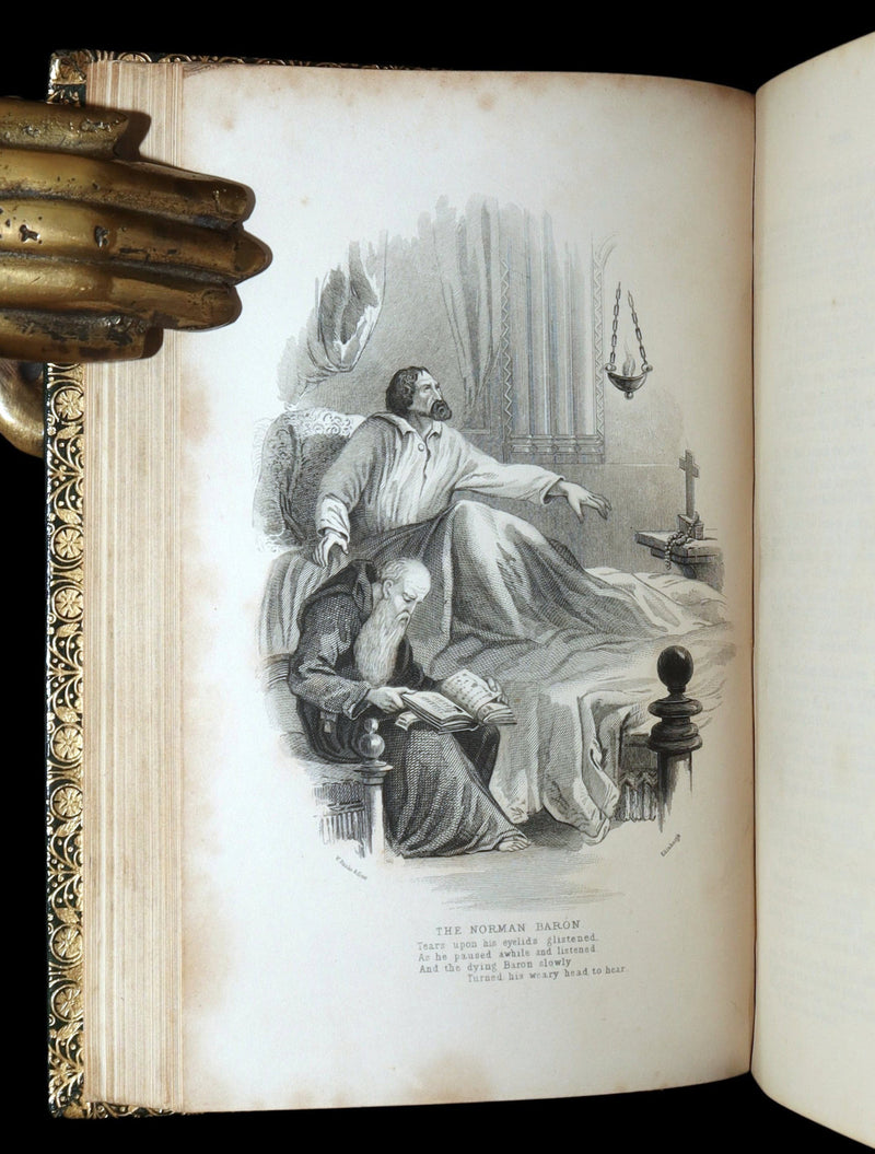 1864 Rare Book - The Poetical Works of Henry Wadsworth Longfellow, Illustrated