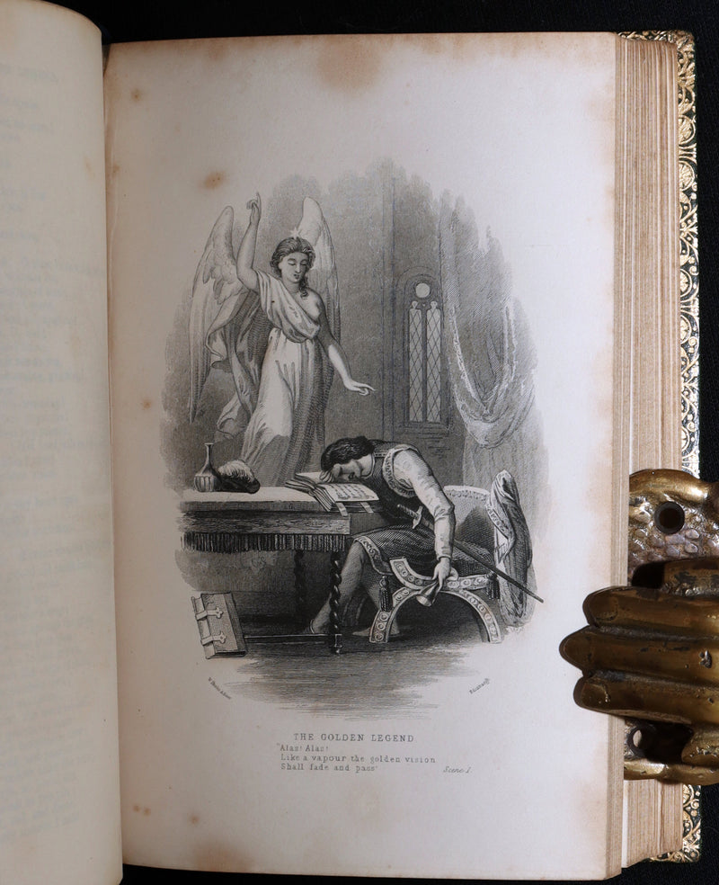 1864 Rare Book - The Poetical Works of Henry Wadsworth Longfellow, Illustrated