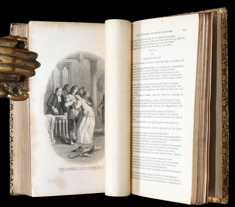 1864 Rare Book - The Poetical Works of Henry Wadsworth Longfellow, Illustrated