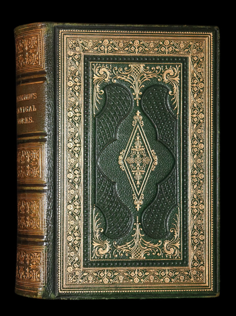 1864 Rare Book - The Poetical Works of Henry Wadsworth Longfellow, Illustrated