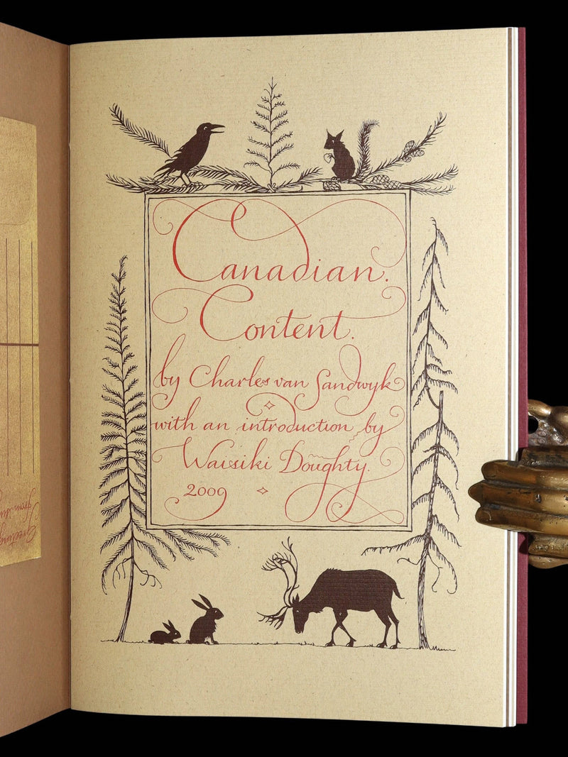 2009 Rare Signed Book - Canadian Content by Charles van Sandwyk.