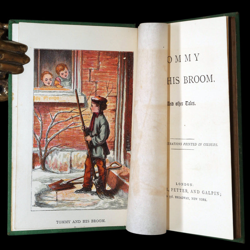 1870 Rare First Edition - Tommy and His Broom and Other Tales, Color Illustrated