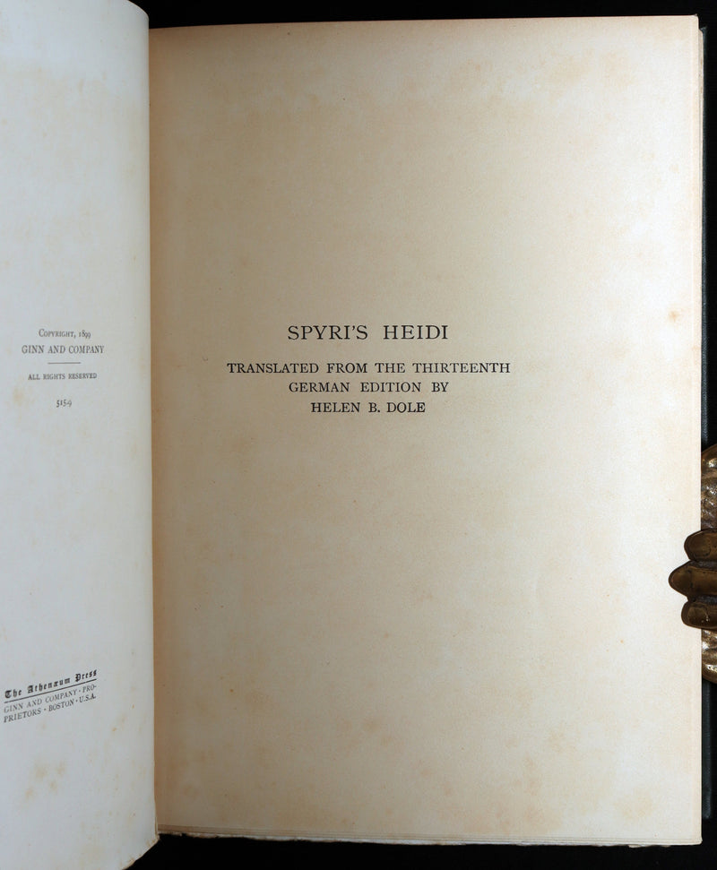 1900 Scarce Binding Variant - Heidi by Johanna Spyri, Colour Illustrated