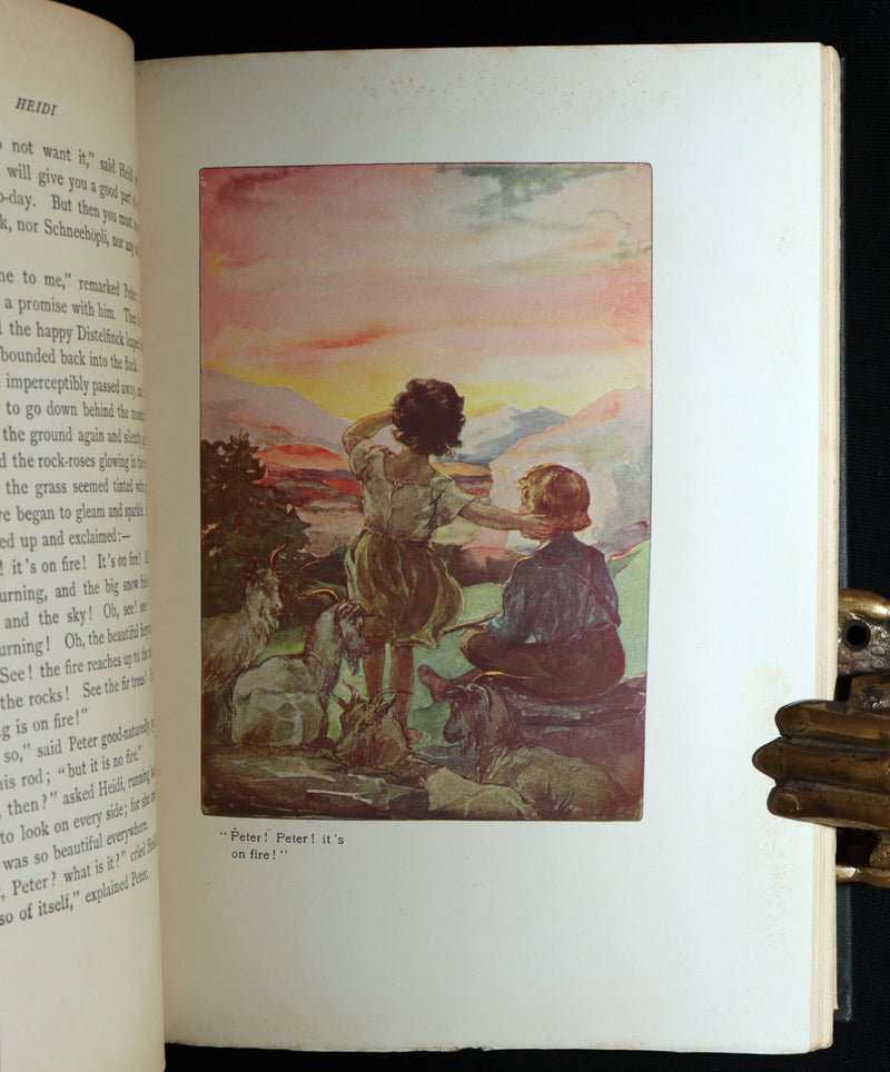 1900 Scarce Binding Variant - Heidi by Johanna Spyri, Colour Illustrated