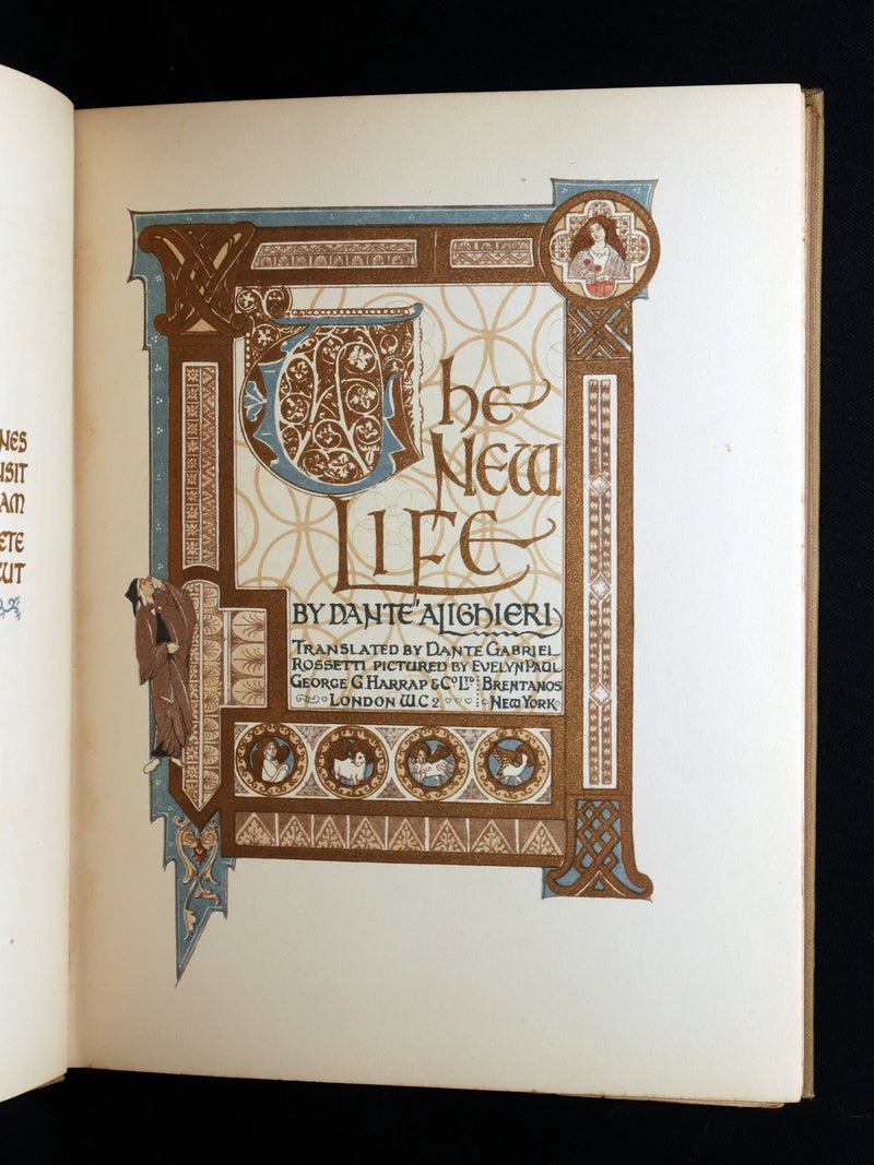 1916 Rare Book- La Vita Nuova, The New Life by Dante Illustrated by Evelyn Paul