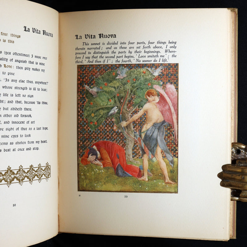 1916 Rare Book- La Vita Nuova, The New Life by Dante Illustrated by Evelyn Paul