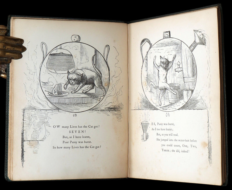 1860 Rare First Edition-The Nine Lives of a Cat, illustrated by Charles Bennett