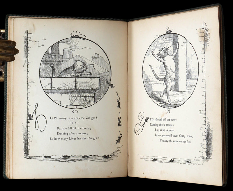 1860 Rare First Edition-The Nine Lives of a Cat, illustrated by Charles Bennett