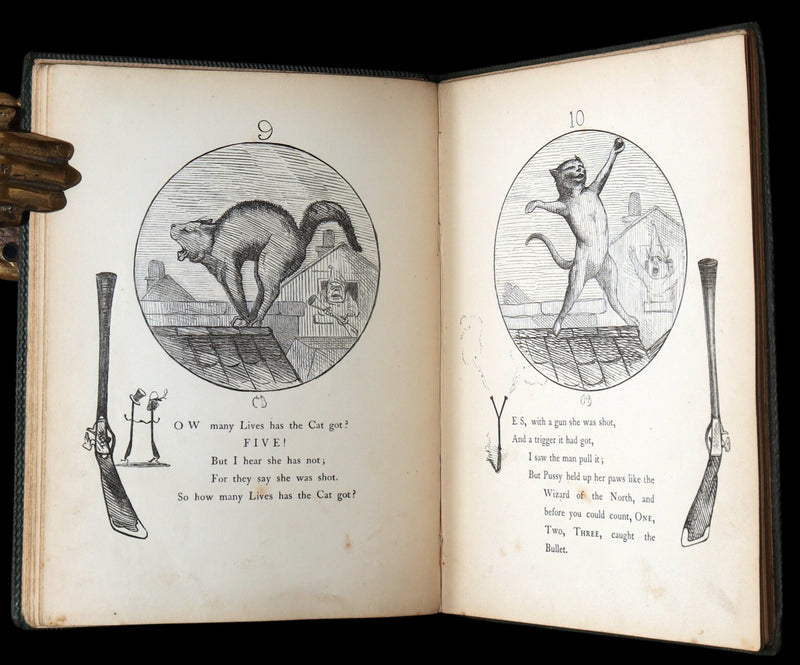 1860 Rare First Edition-The Nine Lives of a Cat, illustrated by Charles Bennett