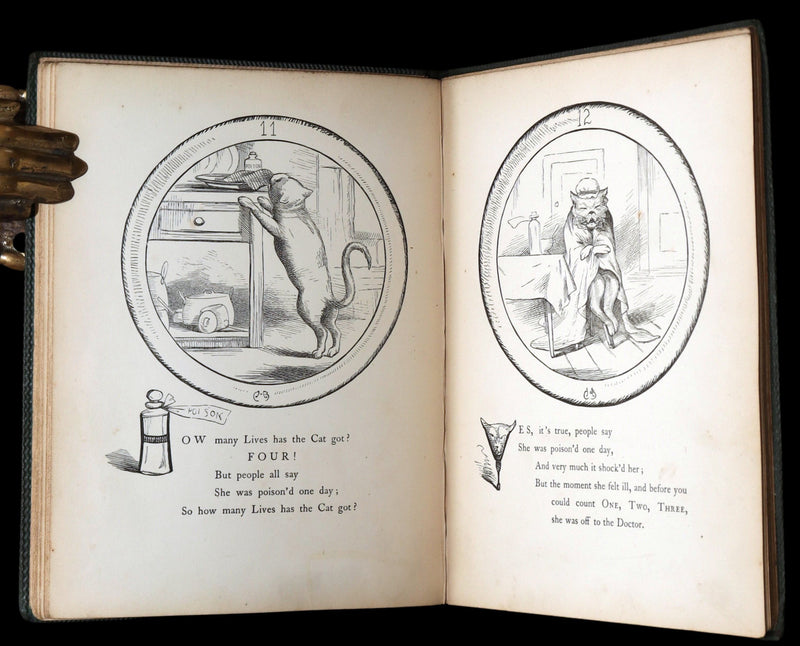 1860 Rare First Edition-The Nine Lives of a Cat, illustrated by Charles Bennett