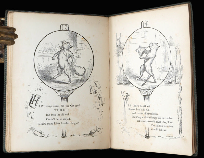 1860 Rare First Edition-The Nine Lives of a Cat, illustrated by Charles Bennett