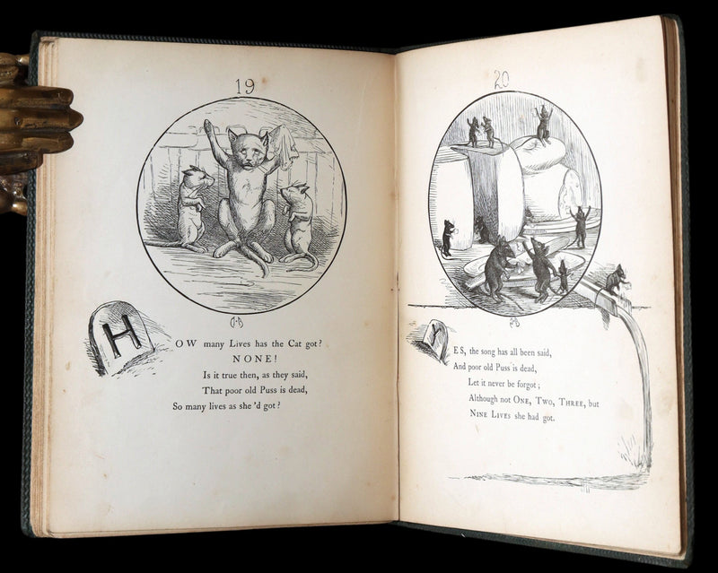 1860 Rare First Edition-The Nine Lives of a Cat, illustrated by Charles Bennett