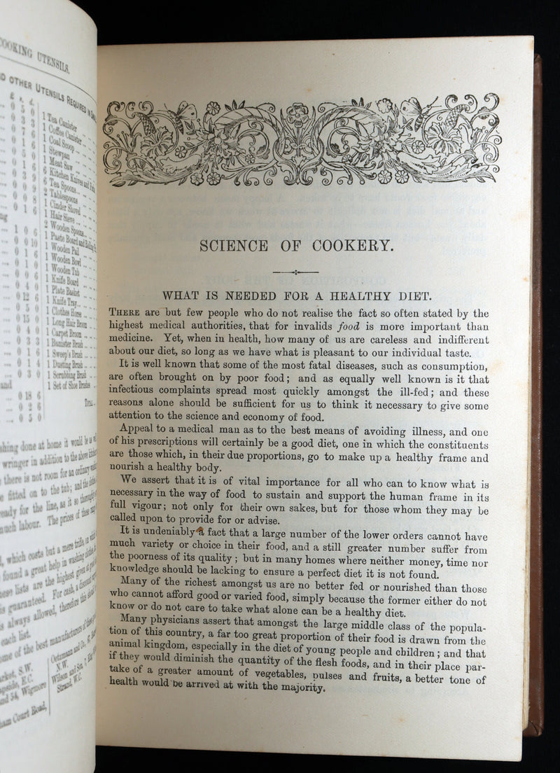 1890 Rare Book - Mrs. Isabella Beeton’s Every-Day Cookery, Illustrated in Colour