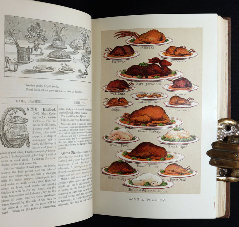 1890 Rare Book - Mrs. Isabella Beeton’s Every-Day Cookery, Illustrated in Colour